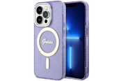Handys - Cover & Cases - GUESS GUHMP14XHCMCGU iPhone 14 Pro Max 6.7" purple/purple hardcase Glitter Gold MagSafe - 3666339125691