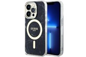 Handys - Cover & Cases - GUESS GUHMP14XPCUMAK iPhone 14 Pro Max 6.7" black/black hardcase Marble MagSafe - 3666339118310