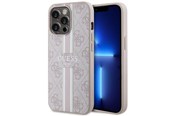Handys - Cover & Cases - GUESS GUHMP13LP4RPSP iPhone 13 Pro / 13 6.1" pink/pink hardcase 4G Printed Stripes MagSafe - 3666339119850