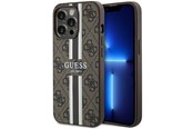 Handys - Cover & Cases - GUESS GUHMP13LP4RPSW iPhone 13 Pro / 13 6.1" brown/brown hardcase 4G Printed Stripes MagSafe - 3666339119751