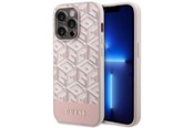 Handys - Cover & Cases - GUESS GUHMP14LHGCFSEP iPhone 14 Pro 6.1" pink/pink hard case GCube Stripes MagSafe - 3666339112523