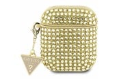 Handys - Anderes Zubehör - GUESS GUA2HDGTPD AirPods 1/2 cover gold/gold Rhinestone Triangle Charm - 3666339120634