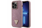 Handys - Cover & Cases - GUESS GUHCP14LHDGTPP iPhone 14 Pro 6.1" pink/pink hardcase Rhinestone Triangle - 3666339120115