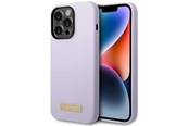 Handys - Cover & Cases - GUESS GUHMP14LSBPLU iPhone 14 Pro 6.1" purple/purple hard case Silicone Logo Plate MagSafe - 3666339070403
