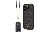 Handys - Cover & Cases - GUESS GUHCP14LP4TDSCPK case for iPhone 14 Pro - black Crossbody 4G Metal Logo - 3666339146788