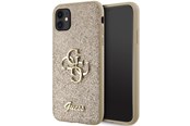 Handys - Cover & Cases - GUESS GUHCN61HG4SGD case for iPhone 11 / Xr - gold Glitter Script Big 4G - 3666339147686