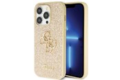 Handys - Cover & Cases - GUESS GUHCP14LHG4SGD case for iPhone 14 Pro - gold Glitter Script Big 4G - 3666339147761