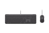 Tastaturen - Logitech Signature Slim Wired Combo MK620 for Business - Tastatur & Maus Set - Französisch - Grau - 920-013344