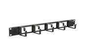 Rack-Gehäuse - Lanview by Logon - rack cable organiser - with cable entry holes - 1U - RAO110BL