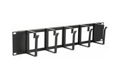 Rack-Gehäuse - Lanview by Logon - rack cable management panel (horizontal / vertical) - with cable entry holes - 2U - RAO115BL