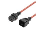 Stromkabel (Intern) - MicroConnect - power cable - IEC 60320 C19 to IEC 60320 C20 - 1 m - MC-C19C20LOCK-1M-R