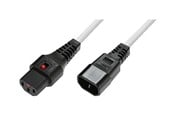 Stromkabel (Intern) - MicroConnect - power cable - power IEC 60320 C13 to IEC 60320 C14 - 1 m - MC-C13C14LOCK-1MW
