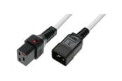 Stromkabel (Intern) - MicroConnect - power cable - IEC 60320 C19 to IEC 60320 C20 - 3 m - MC-C19C20LOCK-3M-W