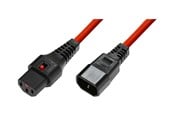 Stromkabel (Intern) - MicroConnect - power cable - power IEC 60320 C13 to IEC 60320 C14 - 2.5 m - MC-C13C14LOCK-2.5MR