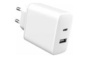 Handys - Adapter und Ladegeräte - eSTUFF INFINITE power adapter - 100% recycled plastic EU plug - USB Type A 24 pin USB-C - 32 Watt - ES637031
