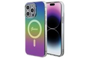 Handys - Cover & Cases - GUESS IML Iridescent MagSafe case for iPhone 15 Pro - black - 3666339154660