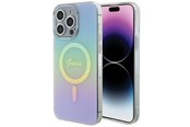 Handys - Cover & Cases - GUESS IML Iridescent MagSafe case for iPhone 15 Pro - turquoise - 3666339154943