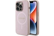 Handys - Cover & Cases - GUESS Saffiano MagSafe case for iPhone 15 Pro - pink - 3666339156206
