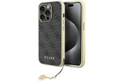 Handys - Cover & Cases - GUESS GUHCP15LGF4GGR iPhone 15 Pro 6.1" gray/gray hardcase 4G Charms Collection - 3666339171681
