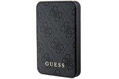Powerbank (Akku) - GUESS Powerbank 15W GUPB5LP4GEGK 5000mAh black/black 4G Leather Metal Logo - 5000 mAh - 3666339171377