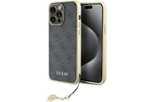 Handys - Cover & Cases - GUESS 4G Charms Collection case for iPhone 15 Pro Max - gray - 3666339171698
