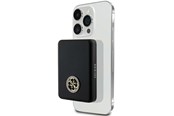 Powerbank (Akku) - GUESS MagSafe 4G Strassed Metal Logo induction power bank 15W 5000mAh - black - 5000 mAh - 3666339172152