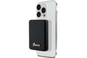 Powerbank (Akku) - GUESS MagSafe Metal Script Logo induction power bank 15W 5000mAh - black - 5000 mAh - 3666339172138