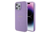 Handys - Cover & Cases - GUESS Saffiano MagSafe case for iPhone 15 Pro - purple - 3666339155926