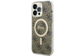 Handys - Cover & Cases - GUESS IML 4G MagSafe Case for iPhone 15 Pro Max - Brown - 3666339194611