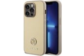 Handys - Cover & Cases - GUESS GUHCP15LPS4DGPD iPhone 15 Pro 6.1" gold/gold hardcase Strass Metal Logo - 3666339151027