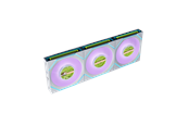Gehäuselüfter - Lian Li UNI FAN SLINF LCD FLEX 120 (3-pack) - Gehäuselüfter - 120mm - Weiß mit RGB LED - 30 dBA - 12SLIND1F3W