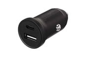 Handys - Adapter und Ladegeräte - X2O 30W Dual Car Charger USB-C/A - Black - SC239008
