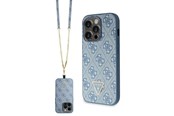 Handys - Cover & Cases - GUESS Crossbody 4G Metal Logo Case for iPhone 14 Pro - Blue - 3666339147068