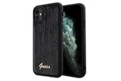 Handys - Cover & Cases - GUESS Sequin Script Metal case for iPhone 11 / Xr - black - 3666339172770