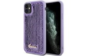 Handys - Cover & Cases - GUESS Sequin Script Metal case for iPhone 11 / Xr - purple - 3666339176129