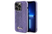 Handys - Cover & Cases - GUESS Sequin Script Metal case for iPhone 13 Pro Max - purple - 3666339176174
