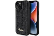 Handys - Cover & Cases - GUESS Sequin Script Metal case for iPhone 14 / 15 / 13 - black - 3666339172831