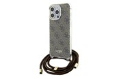 Handys - Cover & Cases - GUESS Crossbody Cord 4G Print case for iPhone 15 Pro Max - brown - 3666339148096