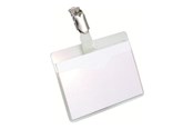 Konferenz und Präsentation - DURABLE name badge holder - for 60 x 90 mm - transparent (pack of 25) - 810619