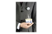 Konferenz und Präsentation - DURABLE badge reel - silver (pack of 10) - 822523