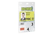 Konferenz und Präsentation - DURABLE name badge holder - for A6 - transparent (pack of 20) - 852619