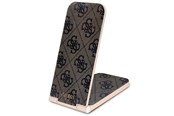 Handys - Adapter und Ladegeräte - GUESS 4G Pattern MagSafe foldable 2in1 15W inductive charger - brown - 3666339170172