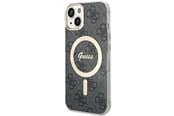 Handys - Cover & Cases - GUESS 4G MagSafe case for iPhone 15 Plus / 14 Plus - black - 3666339194550