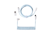Tastaturen - Keychron Gewendeltes Aviator USB 8K-Kabel, abgewinkelt (Light Blue) - Tastaturkabel - Blau - Cab-47