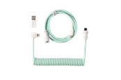 Tastaturen - Keychron Gewendeltes Aviator USB 8K-Kabel, abgewinkelt (Mint) - Tastaturkabel - Blau - Cab-46