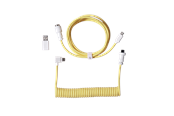 Tastaturen - Keychron Gewendeltes Aviator USB 8K-Kabel, abgewinkelt (Yellow) - Tastaturkabel - Gelb - Cab-44