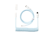 Tastaturen - Keychron Gewendeltes Aviator USB 8K-Kabel, gerade (Light Blue) - Tastaturkabel - Blau - Cab-36