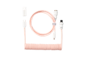 Tastaturen - Keychron Gewendeltes Aviator USB 8K-Kabel, gerade (Light Pink) - Tastaturkabel - Pink - Cab-32