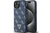 Handys - Cover & Cases - GUESS 4G Triangle Metal Logo case for iPhone 15 Plus / 14 Plus - blue - 3666339225919
