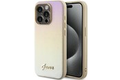 Handys - Cover & Cases - GUESS GUHCP15XPSAIRSD iPhone 15 Pro Max 6.7" gold/gold hardcase Saffiano Iridescent Script - 3666339225094